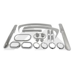 Complete Interior Trim Kit (2-Door; Chrome)