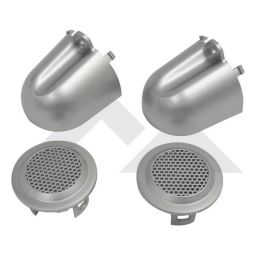 Tweeter Covers (Brushed Silver)