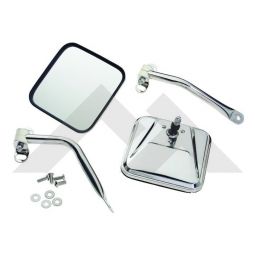 Complete Side Mirror Set (Stainless): RT Off-Road