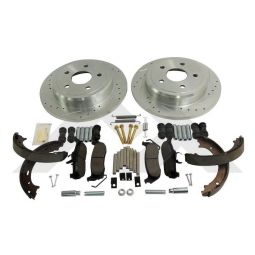 Performance Brake Kit (Rear; Drilled & Slotted)