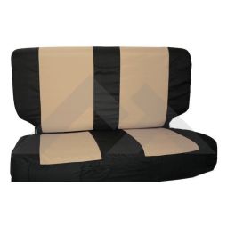 Rear Seat Cover Set (Black/Tan)